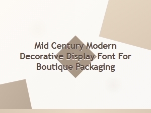 Mid Century Modern Decorative Font for Boutique Packaging